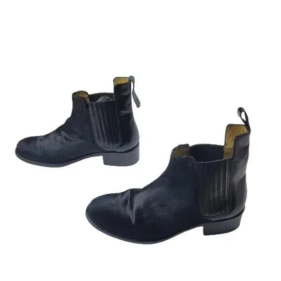 Billy Reid Court Chelsea Calf Leather Pull On Ankle Boots Classic Black Pull On - Picture 3 of 13